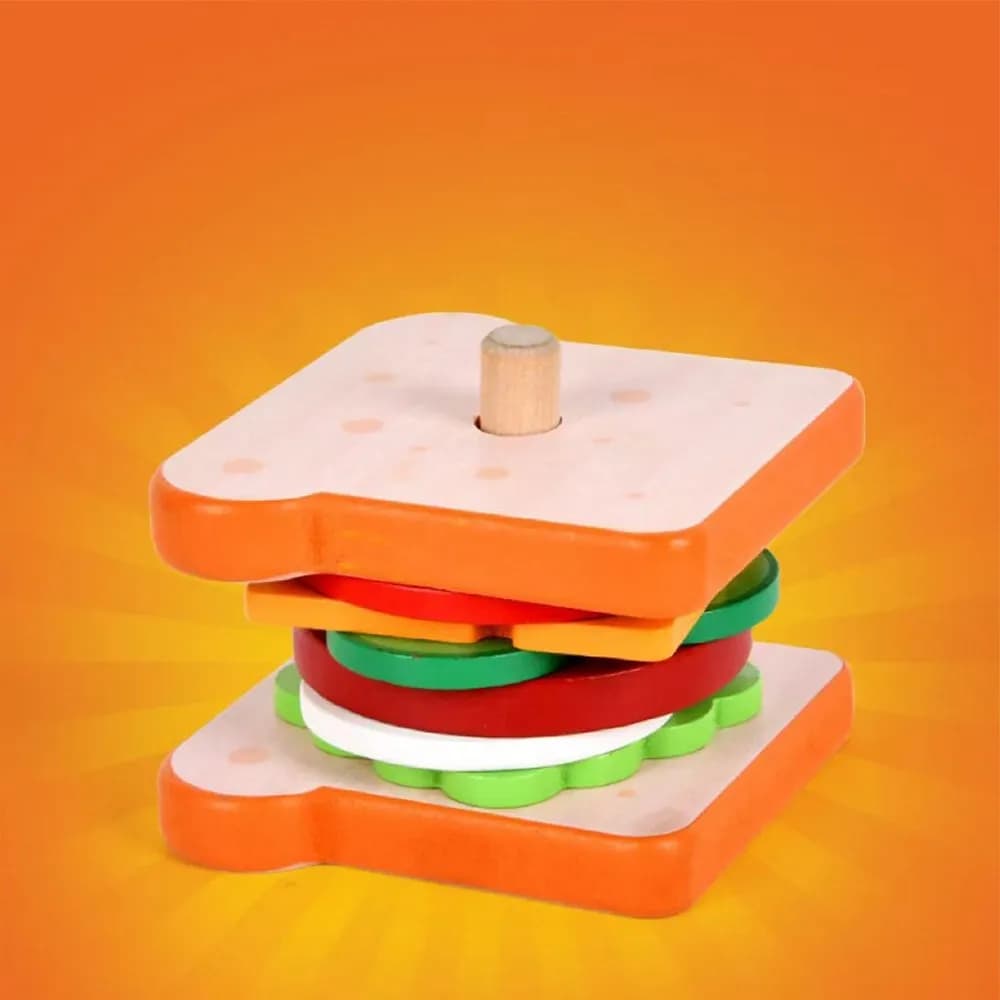 Wooden Sandwich Stacking Toy