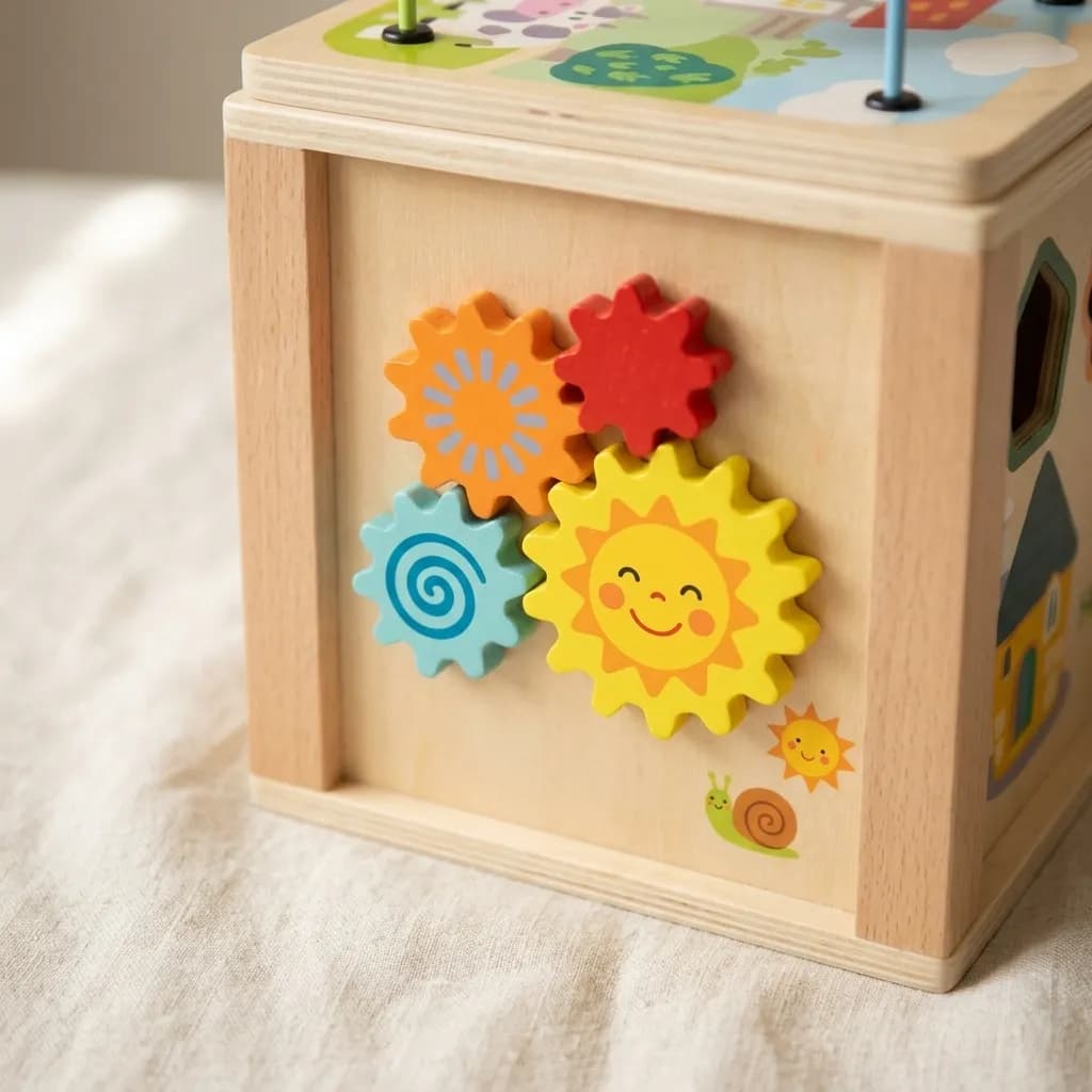 Wooden Busy Cube — image 3 of 4