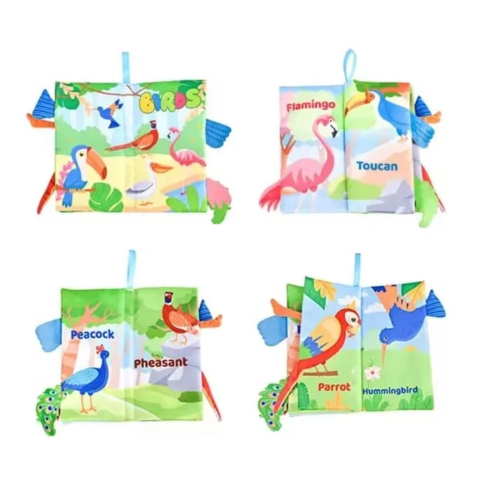 Crinkle Cloth Tail Book – Exotic Birds — image 3 of 3