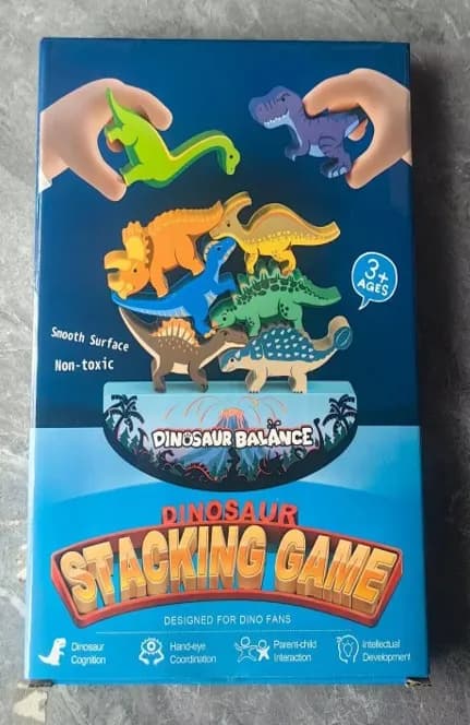 Wooden Dinosaur Balance Stacking Game