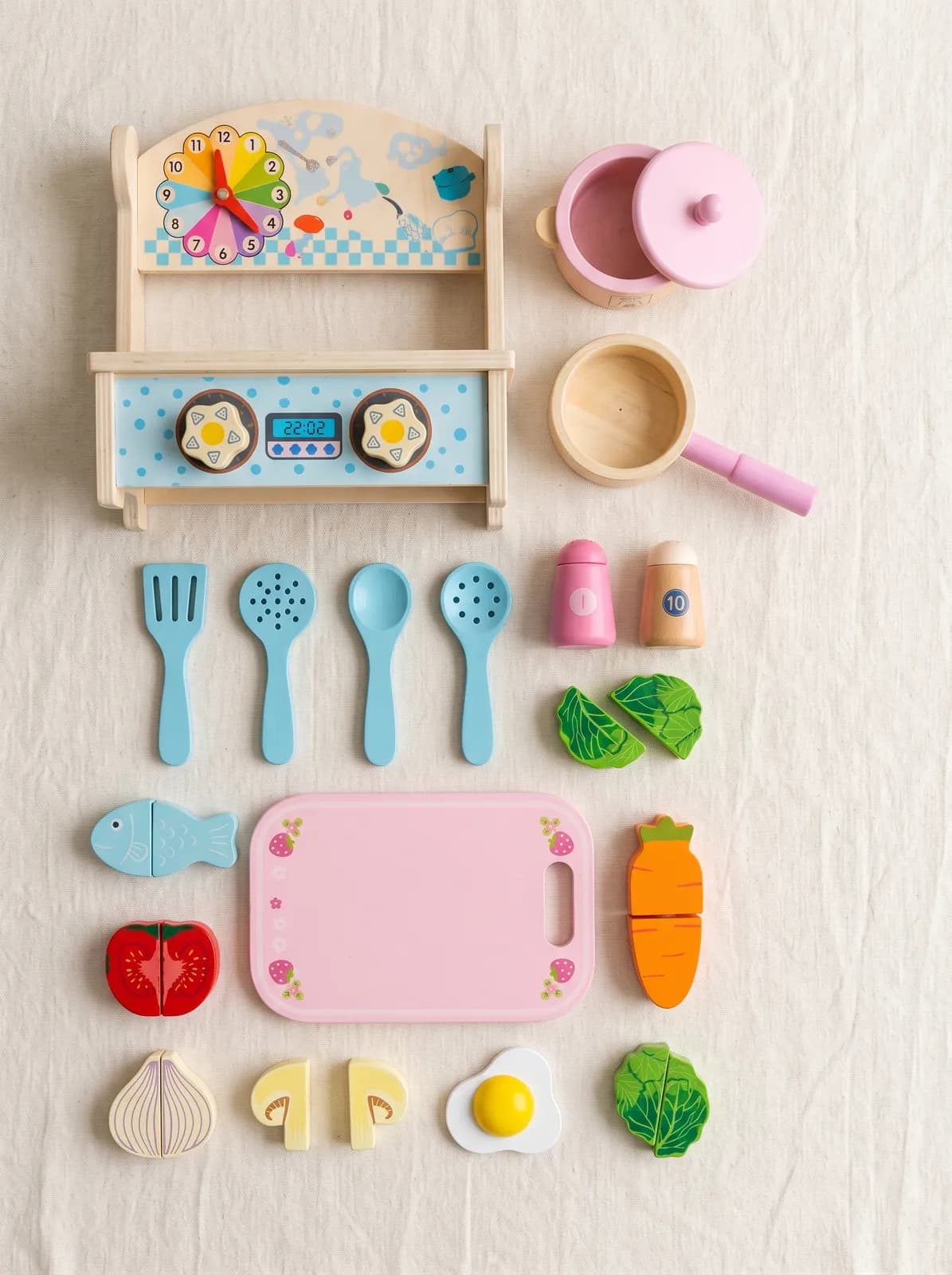Wooden Cutting Food & Kitchen Play Set — image 3 of 4