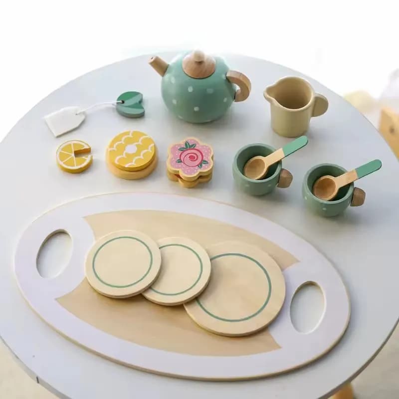 Wooden Afternoon Tea Play Set (15 Pcs)