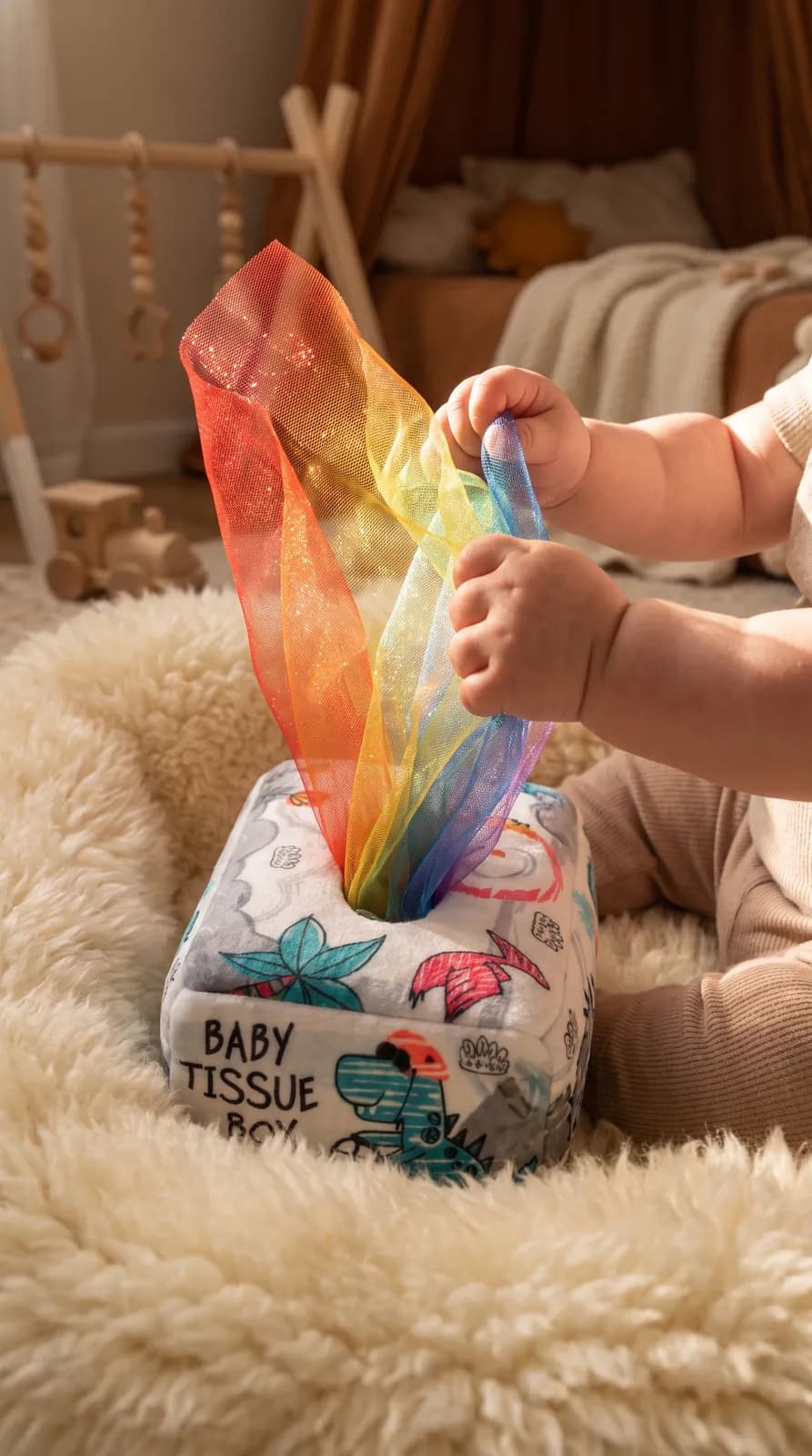 Baby Sensory Magic Tissue Box (Montessori Busy Toy) — image 4 of 4