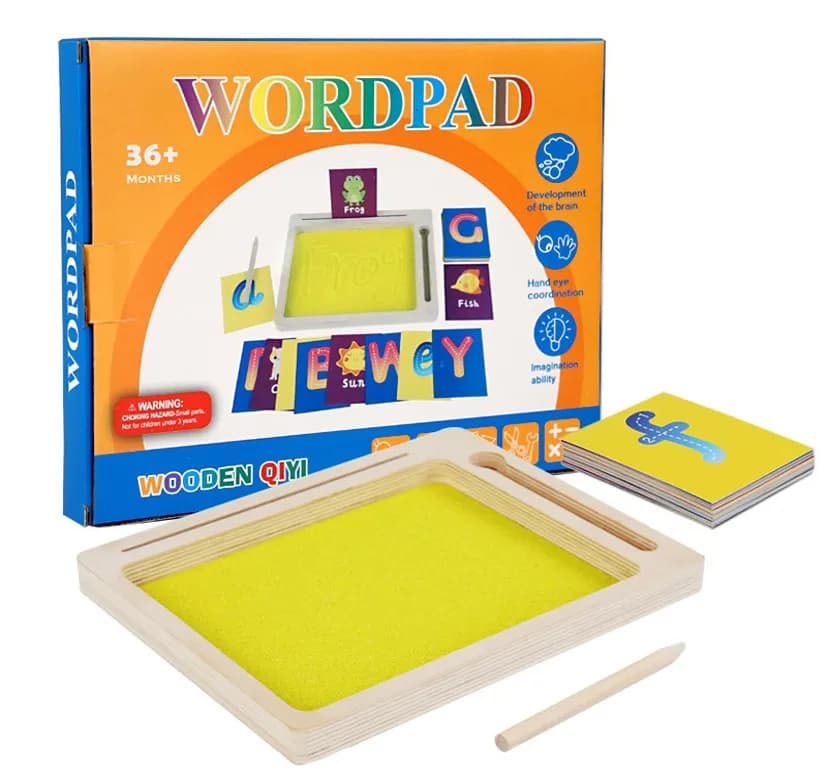 Wooden Sand Drawing & Tracing Board (Letters & Numbers)