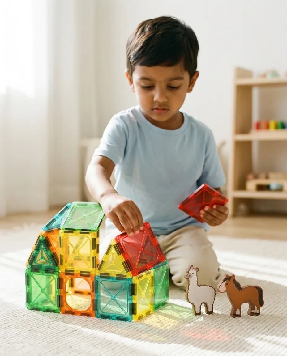 Magnetic Building Tiles – Farm Animals (45 Pcs) — image 5 of 5