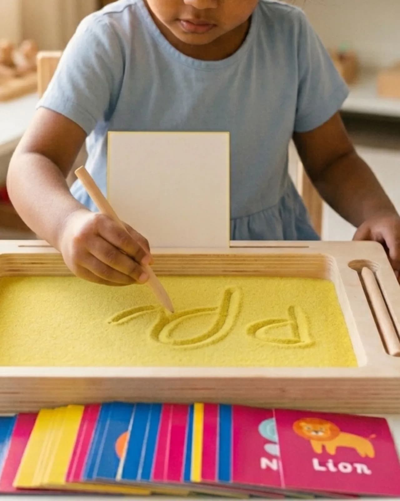 Wooden Sand Drawing & Tracing Board (Letters & Numbers) — image 4 of 4