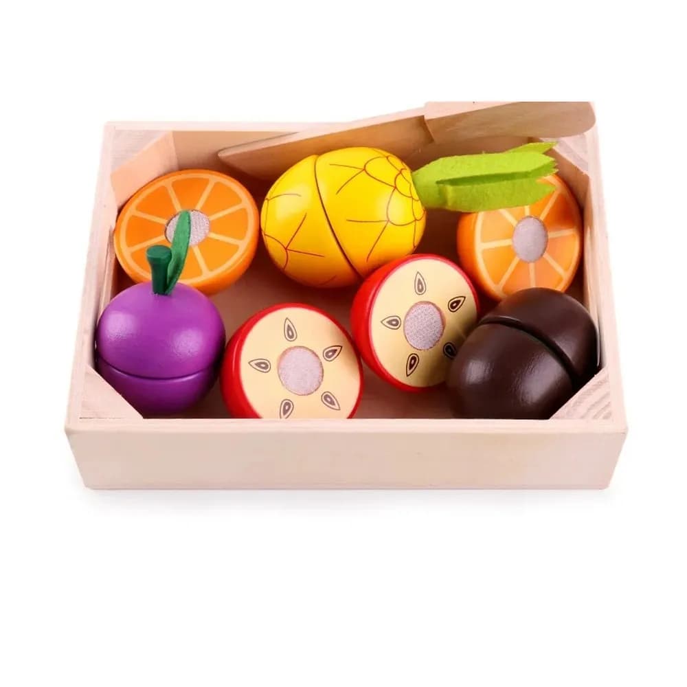 Wooden Cutting Fruit Set (Storage Box)