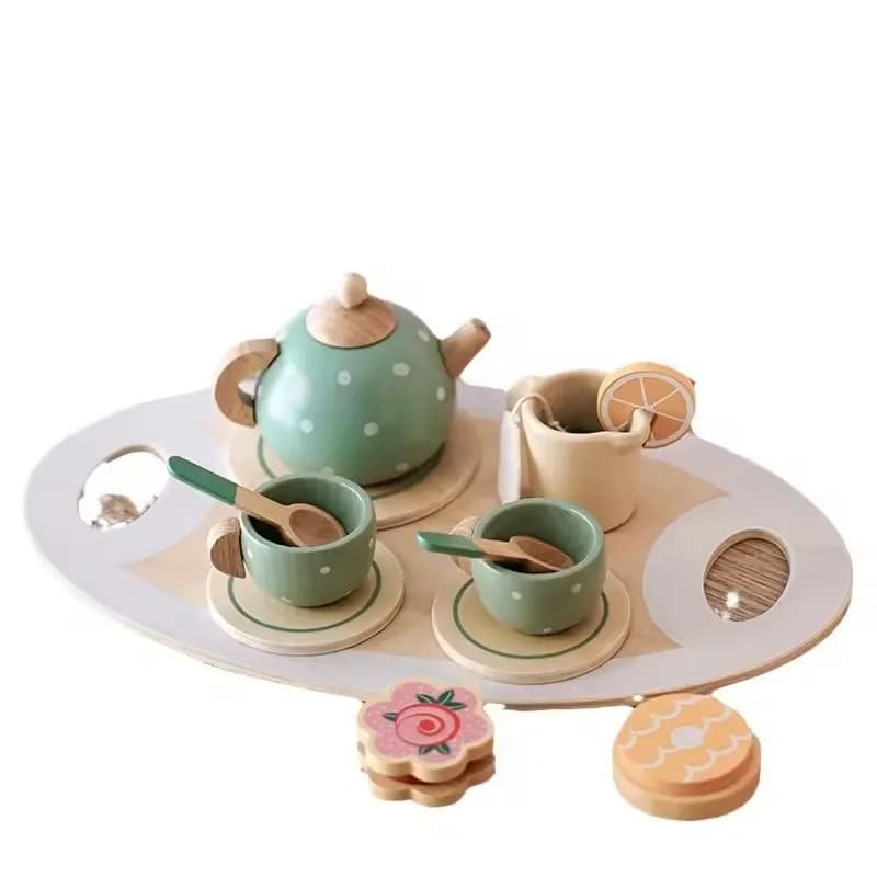 Wooden Afternoon Tea Play Set (15 Pcs)