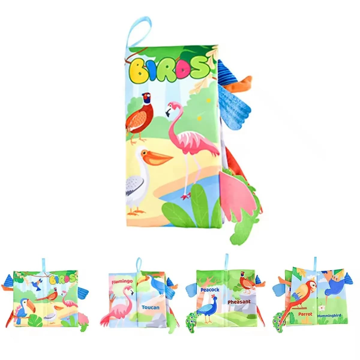 Crinkle Cloth Tail Book – Jungle Animals