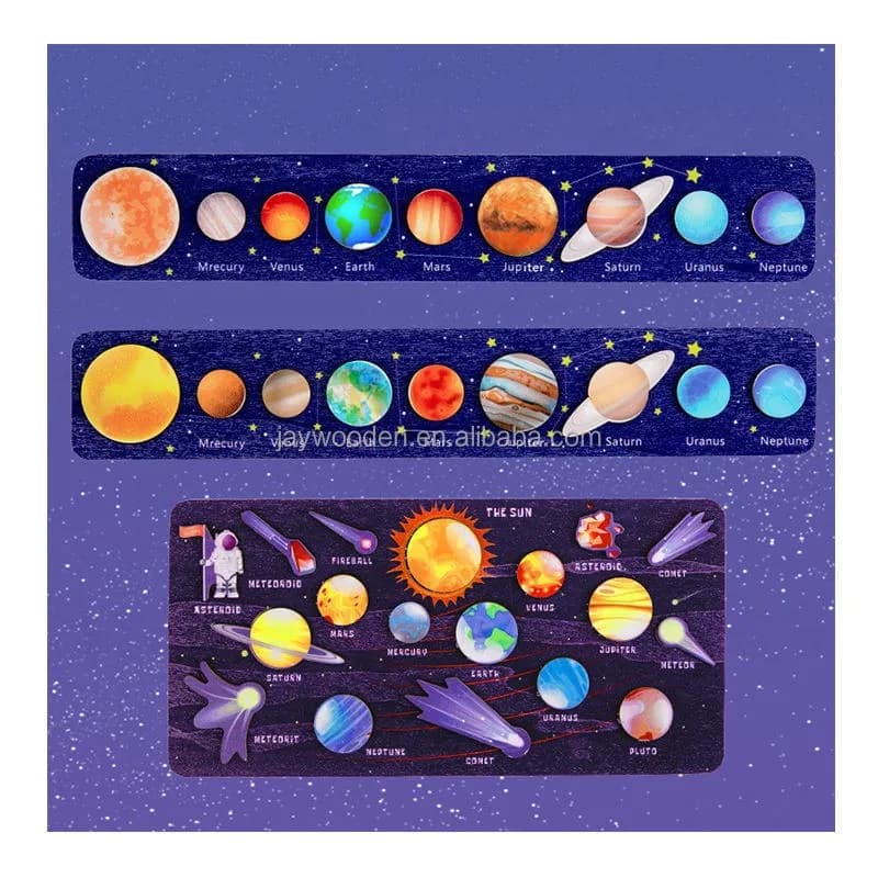 Wooden Solar System Planets Puzzle