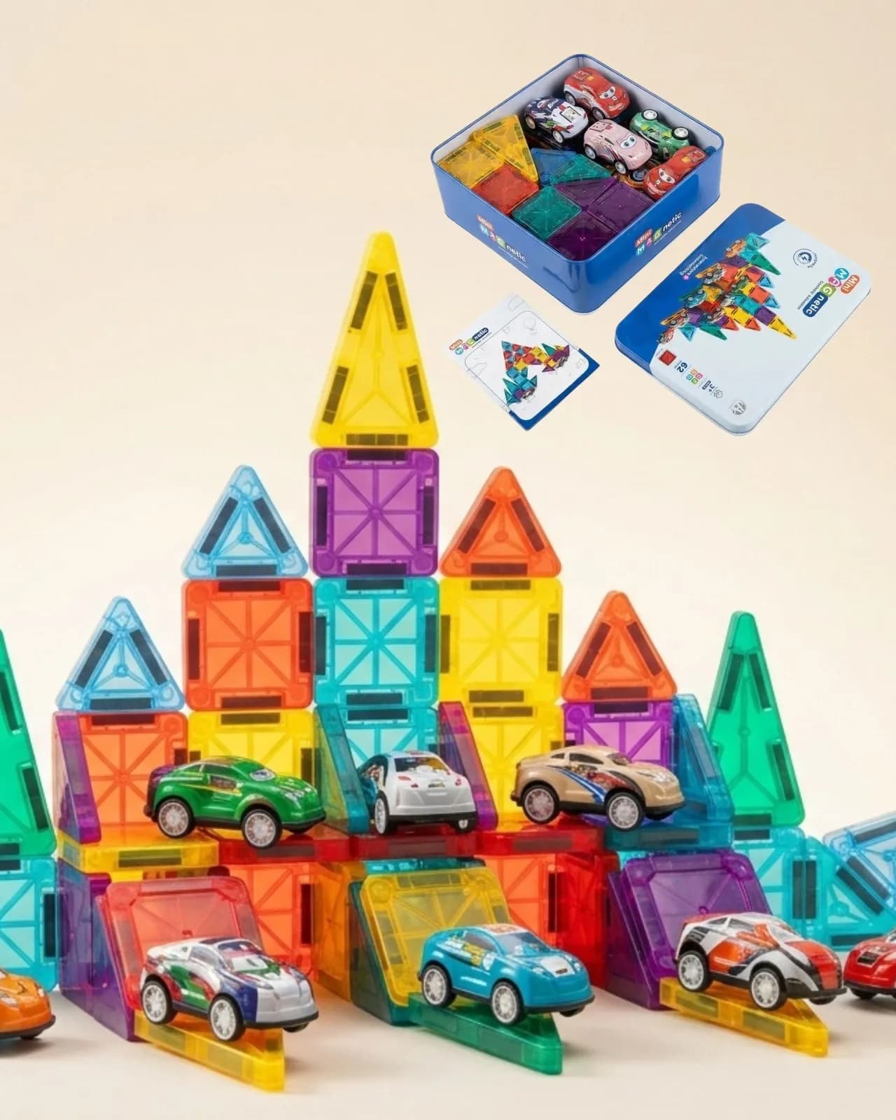 Mini Magnetic Building Tiles Set (Portable Tin Box) — image 5 of 5