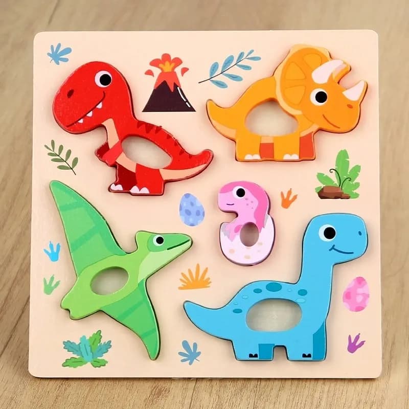 Wooden Dinosaur Chunky Puzzle