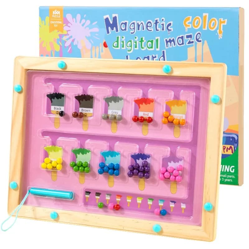 Magnetic Number & Colour Maze Board