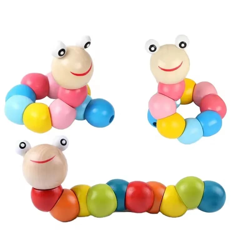 Wooden Twisting Caterpillar Toy